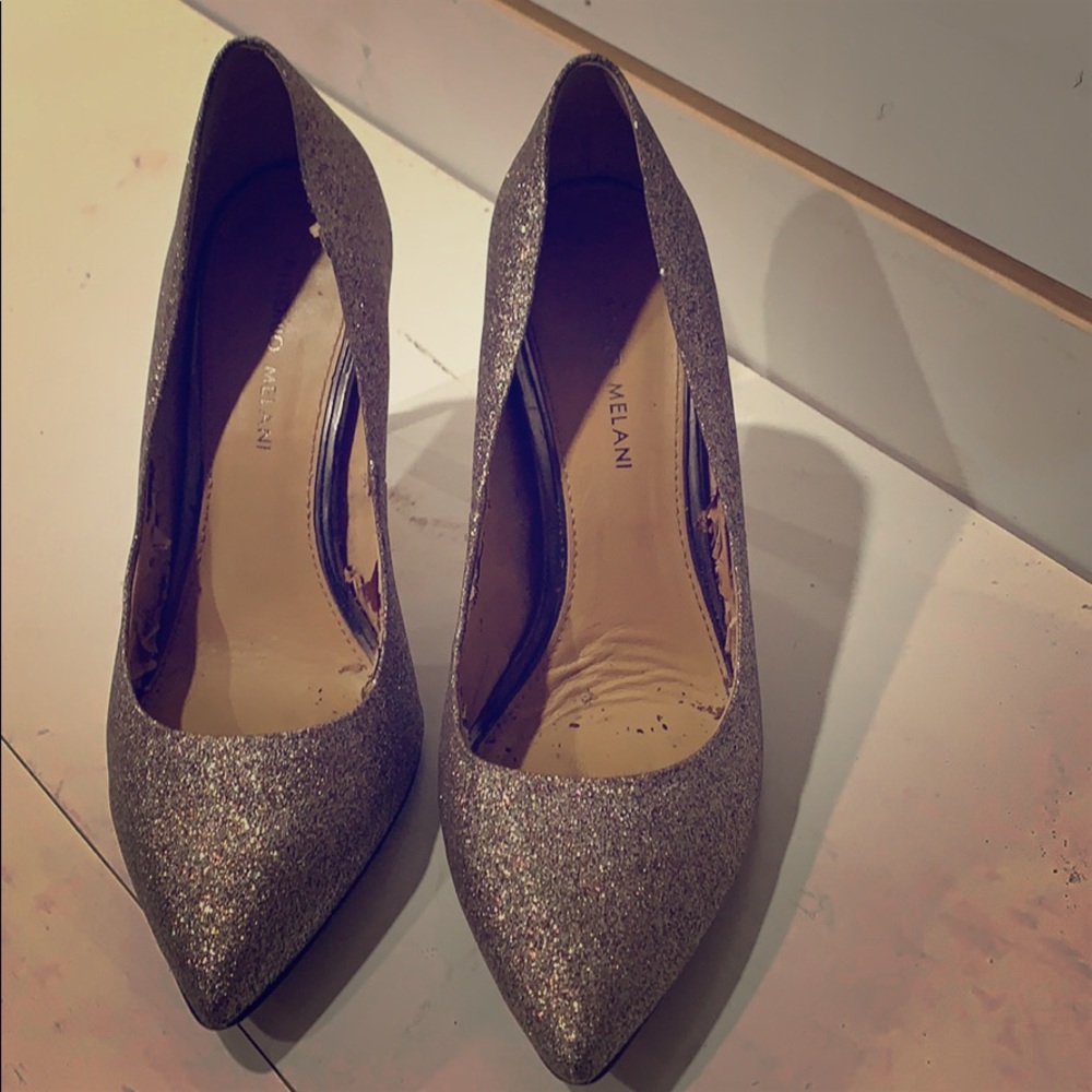 Antonio Melani Shoes. Size 10. Sparkly Silver.